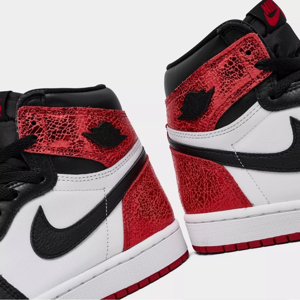 Nike Air Jordan 1 High Red Black White - Picture 3 of 6